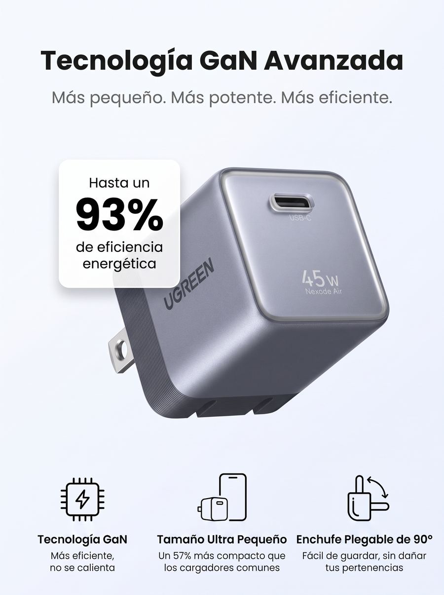 Tecnología GaN, 93 % de eficiencia